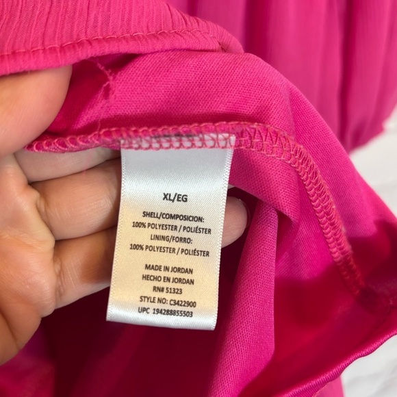 Vince Camuto Hot Pink Sheer Chiffon Dress Size XL - Picture 5 of 5